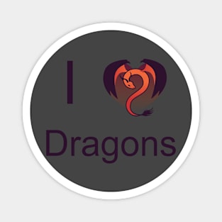 I Heart Dragons Magnet